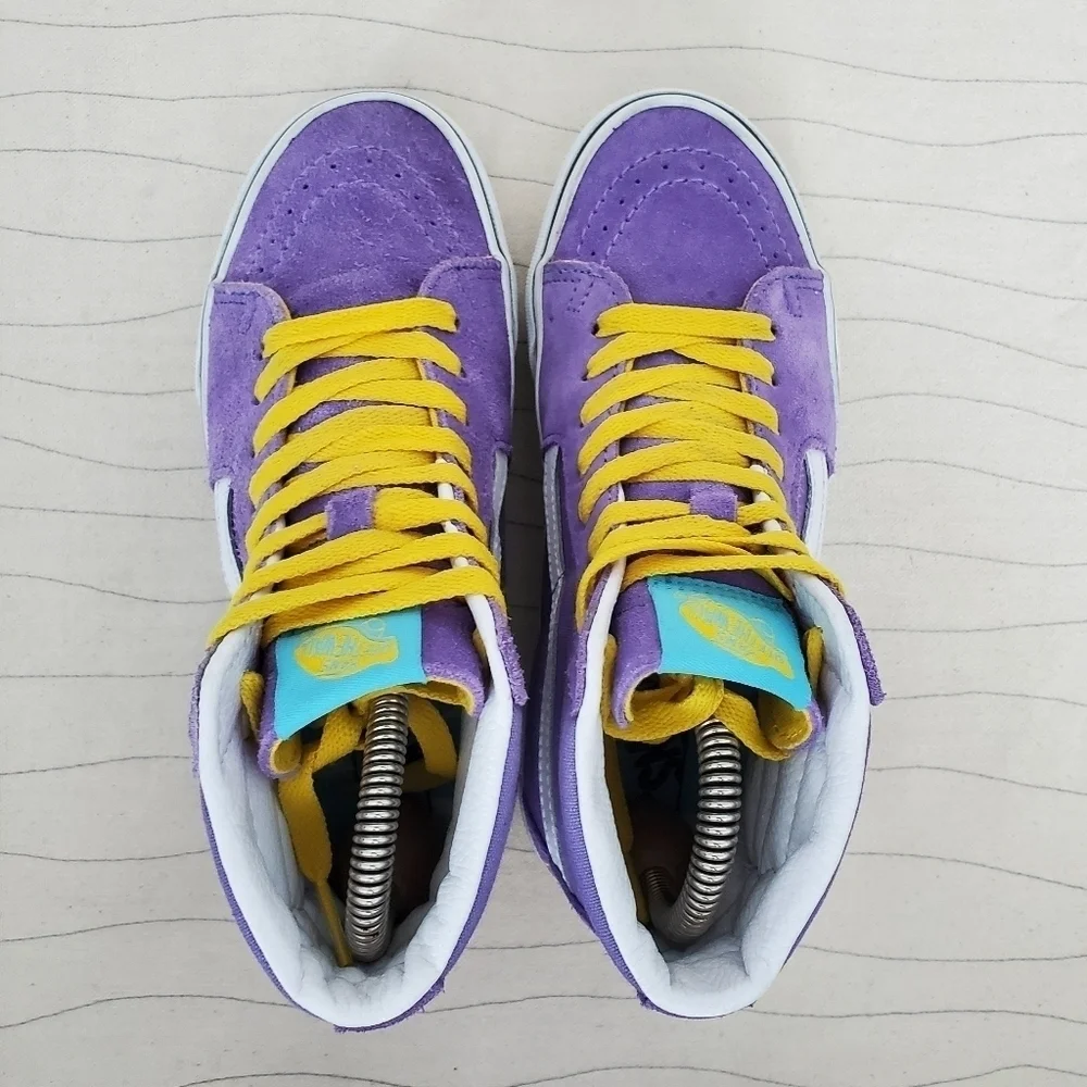 Vans Womens Lisa Simpson for President High Top Purple Suede Shoes Sneakers Sz 5
